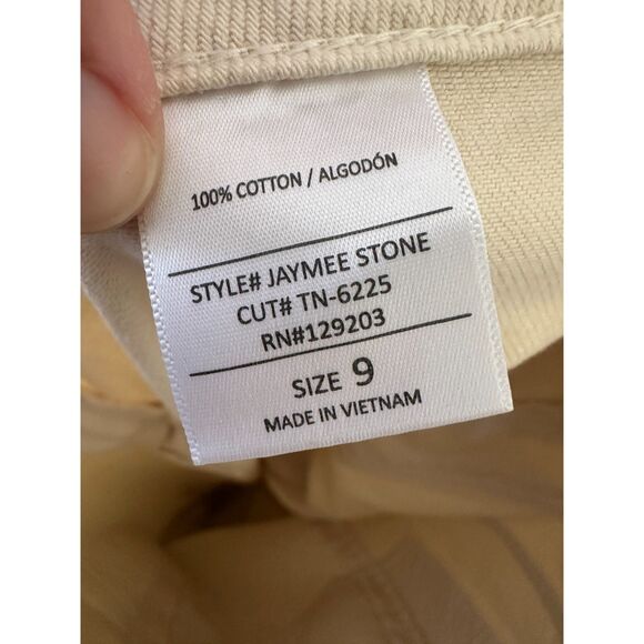 Carly Jean Los Angeles Jaymee Stone Vintage Wide Leg Jeans in Natural Size 9 - Picture 11 of 12